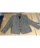 John Paul Richards Women&#39;s Size 12 Houndstooth Blazer Jacket, Vintage Ch... - €17,19 EUR