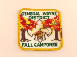 ✅ Patch 1968 General Wayne District PA Fall Camporee Vintage BSA Boy Scouts - £15.81 GBP