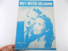 Vintage Sheet Music 1952 Meet Mister Callaghan Les Paul &amp; Mary Ford - £7.05 GBP
