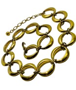 Vintage TRIFARI Necklace Oval Gold Tone Links 17” - $65.21