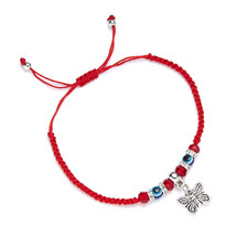 Bohomian Fashion Lucky Red String Bracelet Blue Turkish Charm Bracelets for Wome - £7.63 GBP