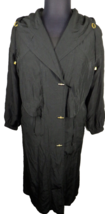 Vintage J. Gallery Black Trench Coat Women&#39;s Size 8 Toggle Closure,Pockets - £15.67 GBP