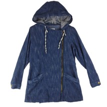 Cabi Love Carol Women&#39;s S Adventure Anorak Zip Coat Hoodie Jacket, Denim... - £22.84 GBP