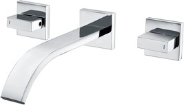 Bathroom Faucet With Two Handles In Brass And Chrome By Sumerain For Wall - £123.09 GBP