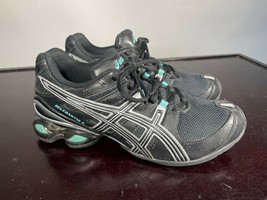 Women ASICS Gel-Frantic 5 Sz 9, Athletic Running Shoes  T0D9N Black Teal silver - £14.28 GBP