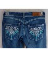 Rancho Estancia Jewelled Whiskered Distressed Embroidered Jeans Size 29 - $41.64 CAD