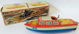 1950&#39;s Vintage toy Philip Niedermeier (PN) Germany Tin Windup SEA QUEEN Boat - £155.91 GBP