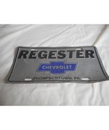 Chevrolet Dealership License Plate Chevy Dealer Tag Regester Thompsontow... - $220.95 MXN