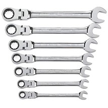 XtremepowerUS 7-Piece Flex-Head Ratcheting Combination Wrench Set, Wrenches with - £51.51 GBP