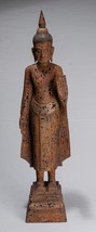 Antik Khmer Stil Holz Stehend Schutz Monday Buddha Statue - 76cm/76.2cm - £487.64 GBP