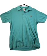 Lacoste Polo Shirt Mens Size M Green Knit Short Sleeve Crocodile Logo Co... - £13.41 GBP