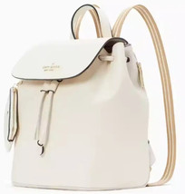 Kate Spade Rosie Parchment White Leather Medium Flap Backpack KB714 NWT ... - $148.48