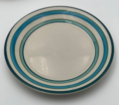 Royal Norfolk Stoneware 10.5&quot; Dinner Plate Blue Bands On Rim 1 Piece - $11.88