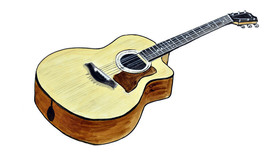 Acoustic Guitar Music Instrument Decal Sticker - Auto Car Truck RV Cell Cup Boat - £5.46 GBP+