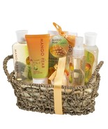 Mango Pear Spa Gift Set in Woven Antique Basket - $41.13 CAD