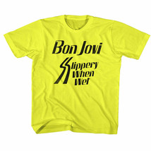 Bon Jovi Slippery When Wet Album Kids T Shirt Rock Band Boys Girl Baby Y... - £19.97 GBP