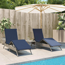  Sun Lounger Grey PE rattan Adjustable Footrests Sun Lounger - $8,681.40 MXN