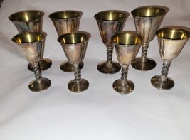 Set Of 8 Vintage Made In Spain  Silverplate Grapevine 5, 1/4&quot; &amp; 4,5&quot; - £27.76 GBP