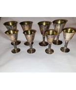 Set Of 8 Vintage Made In Spain  Silverplate Grapevine 5, 1/4&quot; &amp; 4,5&quot; - £25.90 GBP