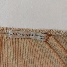 Active USA T12391 Women's Brown Short Sleeve Top Size Medium  image 3