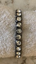 Cache Bracelet New Stretch Round Rhinestone Square Metal Links $48 NWT - £37.70 GBP