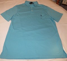 Mens Polo Ralph Lauren short sleeve cotton Polo shirt M Classic Fit blue... - $30.88