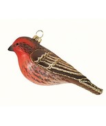 House Finch Bird Glass Christmas Ornament - £13.83 GBP