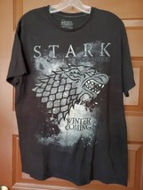 Game Of Thrones STARK BANNER WINTER IS COMING T-Shirt  Official Large - £10.08 GBP
