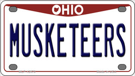 Musketeers Ohio Novelty Mini Metal License Plate Tag - £11.74 GBP