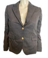 J. Crew Dark Charcoal Gray 2 Button Lined Blazer 6P - €40,94 EUR