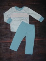 NEW Boutique Boys Blue Striped Long Sleeve Outfit Set - $13.59
