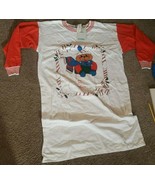 VTG New Deadstock 1990&#39;s Gitano Christmas Bear Nightie Sleep Shirt Long ... - £24.01 GBP