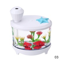 Air Humidifier Mini Fish Tank Plant USB Air Humidifier Creative 460ML Household - £34.47 GBP