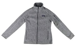 Patagonia Better Sweater Womens Medium Heather Gray Full Zip Hiking 25542 - £43.42 GBP