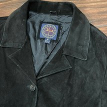 Harold’s Women’s Black Suede Leather Blazer Jacket Vtg 12 - £35.95 GBP