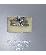 Believe By Brilliance Silver Plated Cubic Zirconia Ring &amp; Band Set Size 7 - €20,61 EUR