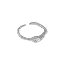S&#39;STEEL Zircon Rings Gift For Women 925 Sterling Silver Korean Designre Minimali - £14.39 GBP