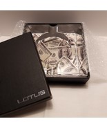 Lotus Ashtray - 4-Stick 100 Dollar Bill Design Crystal - LASHBEN - £51.50 GBP
