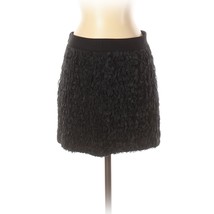 J CREW Womens Solid Black Organza Ribbon Mini Skirt - Size Zero - $29.00