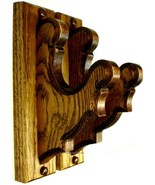 Oak Wooden Gun Rack Hangers Rifle Shotgun Sword Old Style Wall Display F... - $557.80 MXN