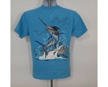 Guy Harvey by Aftco Men&#39;s T-shirt Size Small Blue QB18 - £9.08 GBP