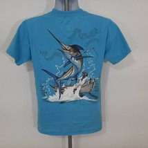 Guy Harvey by Aftco Men&#39;s T-shirt Size Small Blue QB18 - £8.94 GBP