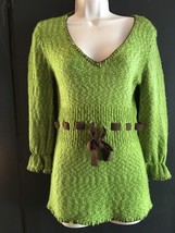 *AIRPORT Green  V-neck Sweater, Size L - £6.85 GBP