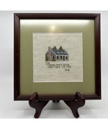 Cross Stitch Picture Completed &amp; Framed Thomas Pate House Yorktown VA Co... - €12,86 EUR