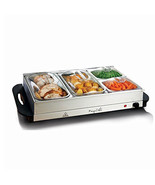 Stainless Steel Housing Easy Clean Buffet Server &amp; Food Warmer With 4 Se... - €158,69 EUR