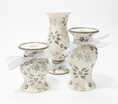 Temp-tations Set of 3 Reversible Candle Holders and Vases - $59.38