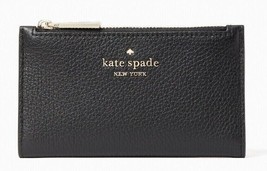 Kate Spade Leila Small Slim Bifold Black Leather Wallet WLR00395 NWT $129 FS - £47.61 GBP