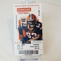 Syracuse Football Western Michigan Ticket Game 2 Stub 9/21/19 Military Day #63 - £11.62 GBP