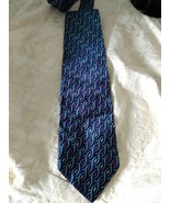 Jos. A. Bank Italy Men&#39;s Designer Blue Silk Blend Abstract Necktie - £7.83 GBP