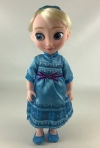 Disney Store Animators Collection Frozen II Elsa Toddler Doll 15&quot; Blue Dress  - £37.94 GBP